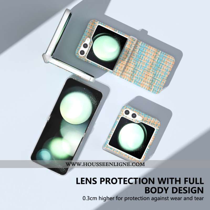 Coque Samsung Galaxy Z Flip 7 FE / Z Flip 6 Effet Tissu