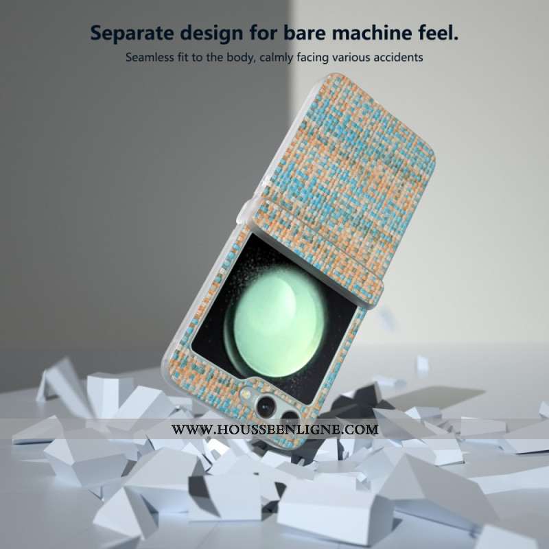 Coque Samsung Galaxy Z Flip 7 FE / Z Flip 6 Effet Tissu