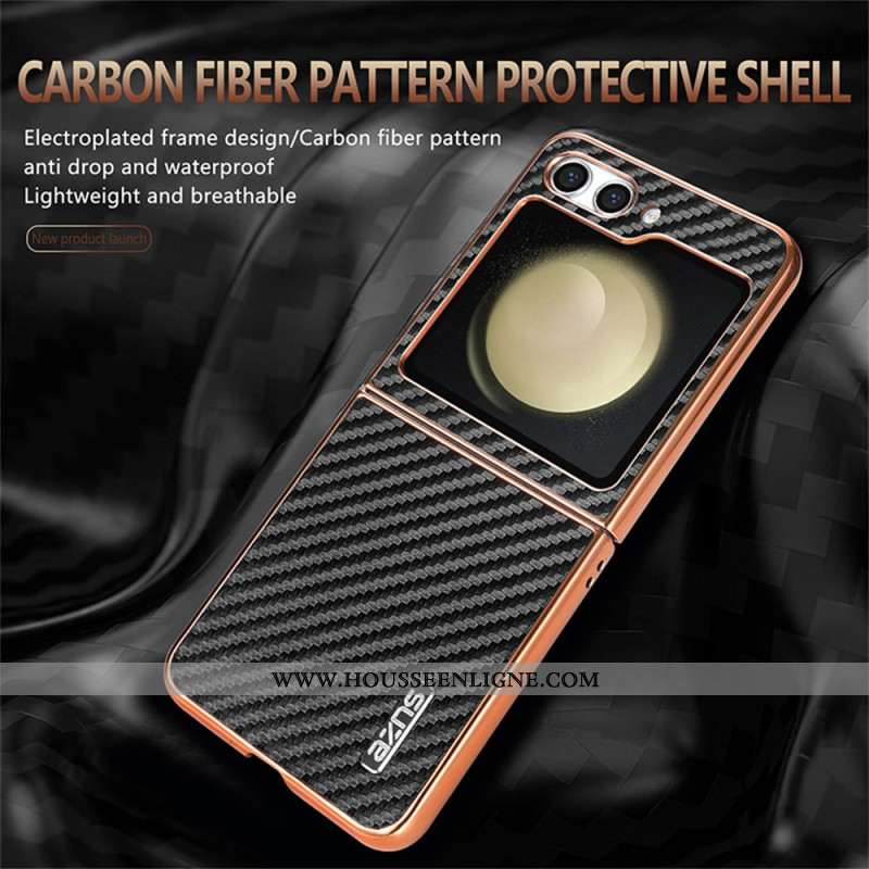 Coque Samsung Galaxy Z Flip 7 FE / Z Flip 6 Fibre Carbone AZNS