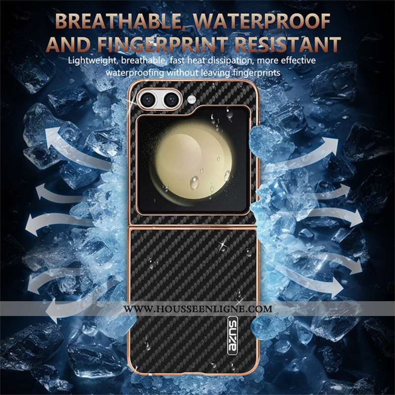 Coque Samsung Galaxy Z Flip 7 FE / Z Flip 6 Fibre Carbone AZNS