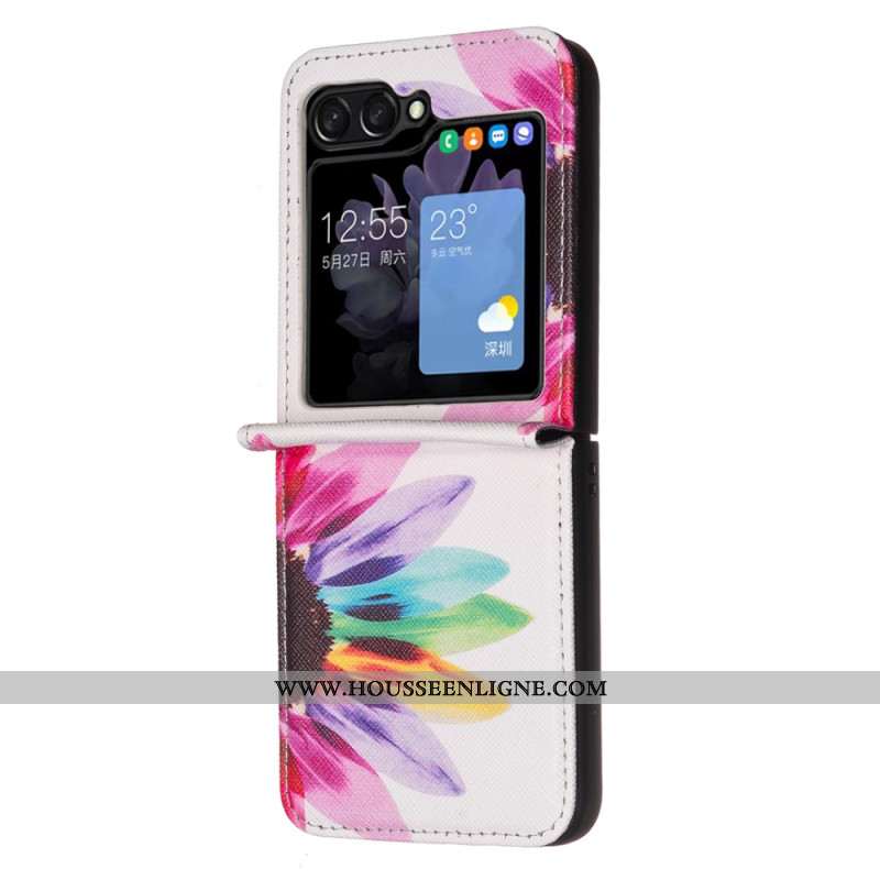 Coque Samsung Galaxy Z Flip 7 FE / Z Flip 6 Fleur Aquarelle