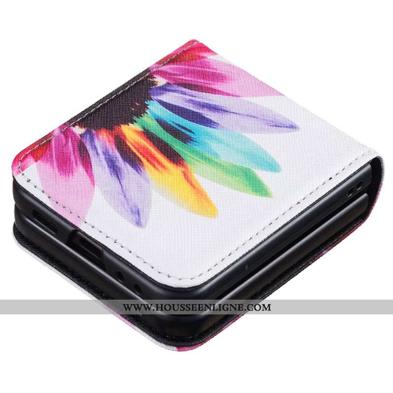 Coque Samsung Galaxy Z Flip 7 FE / Z Flip 6 Fleur Aquarelle