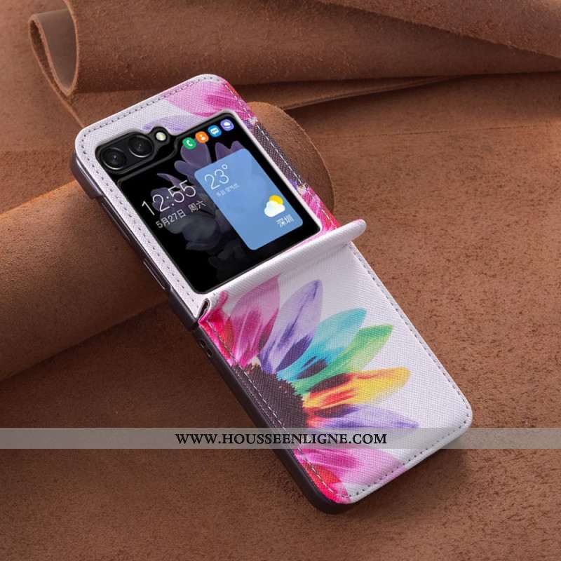 Coque Samsung Galaxy Z Flip 7 FE / Z Flip 6 Fleur Aquarelle