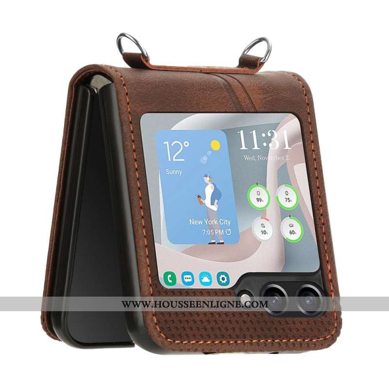Coque Samsung Galaxy Z Flip 7 FE / Z Flip 6 Géométrie avec Bandoulière