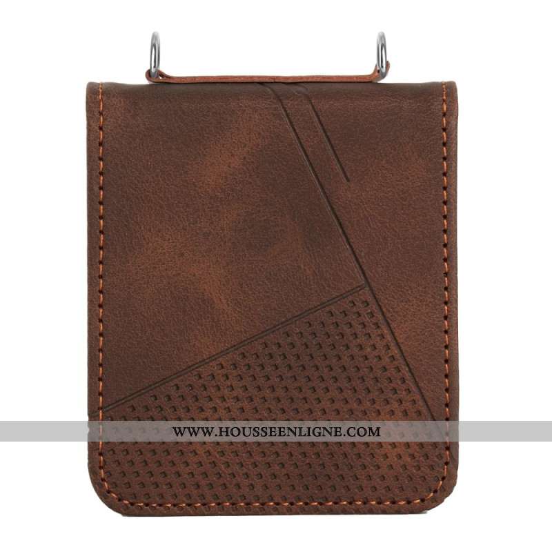 Coque Samsung Galaxy Z Flip 7 FE / Z Flip 6 Géométrie avec Bandoulière