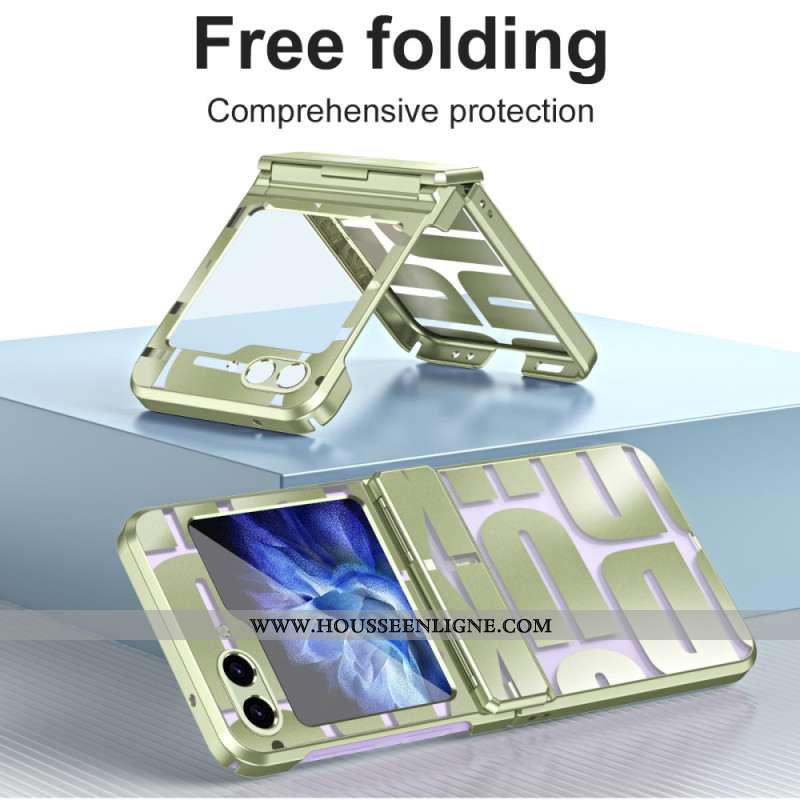 Coque Samsung Galaxy Z Flip 7 FE / Z Flip 6 Lettres avec Film en Verre Trempé