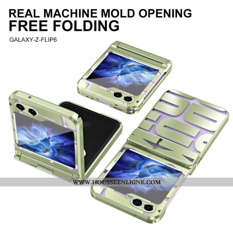 Coque Samsung Galaxy Z Flip 7 FE / Z Flip 6 Lettres avec Film en Verre Trempé