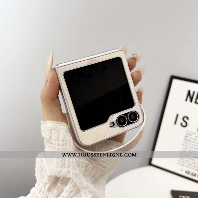 Coque Samsung Galaxy Z Flip 7 FE / Z Flip 6 Losanges avec Sangle