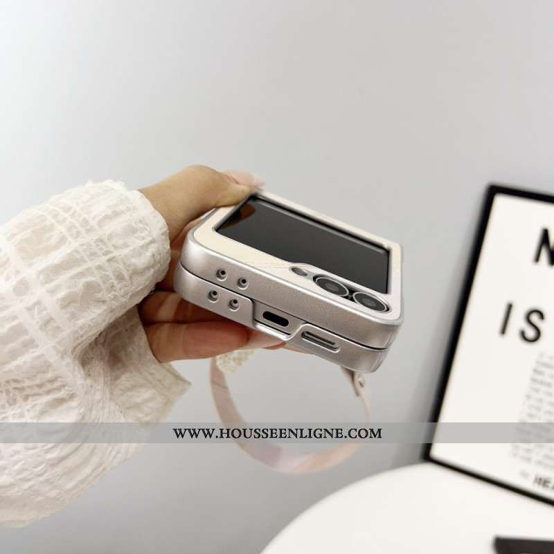 Coque Samsung Galaxy Z Flip 7 FE / Z Flip 6 Losanges avec Sangle