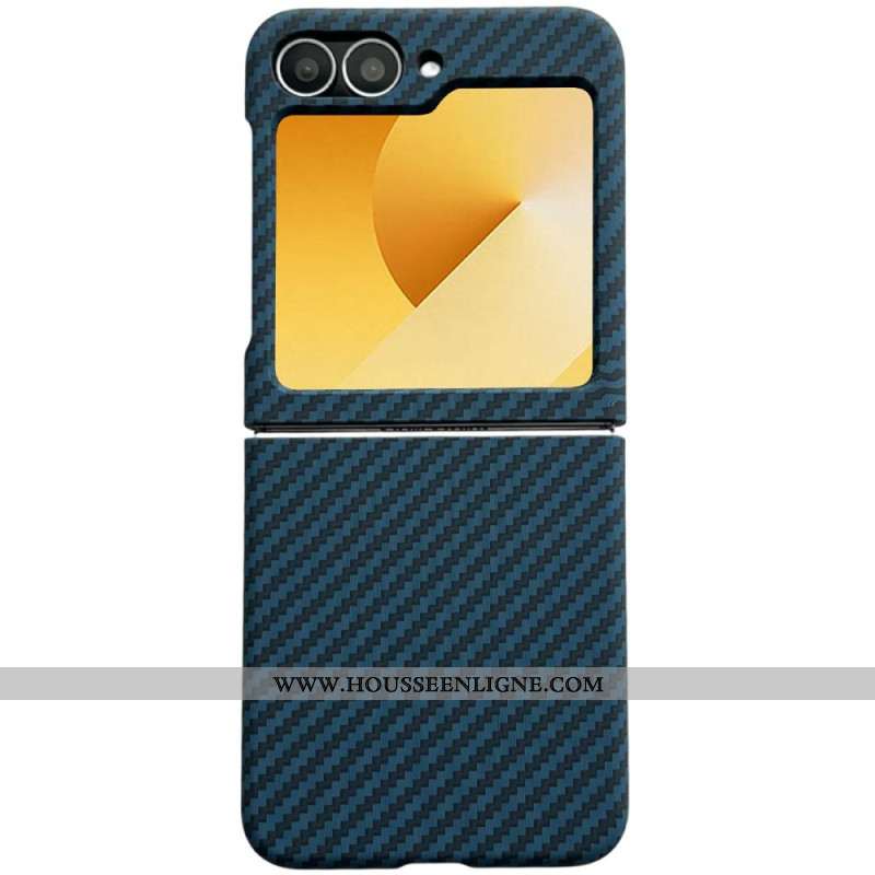 Coque Samsung Galaxy Z Flip 7 FE / Z Flip 6 Magnétique Texture Fibre Carbone