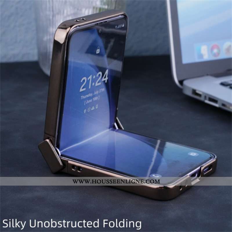 Coque Samsung Galaxy Z Flip 7 FE / Z Flip 6 Magnétique Texture Fibre Carbone