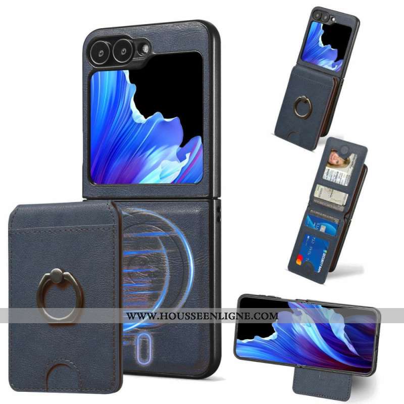 Coque Samsung Galaxy Z Flip 7 FE / Z Flip 6 Magnétique avec porte-cartes détachable