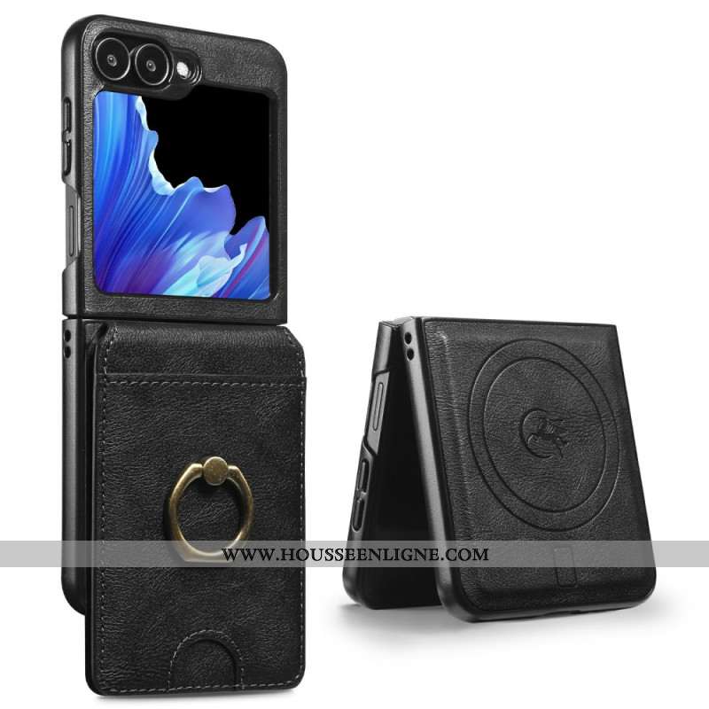 Coque Samsung Galaxy Z Flip 7 FE / Z Flip 6 Magnétique avec porte-cartes détachable