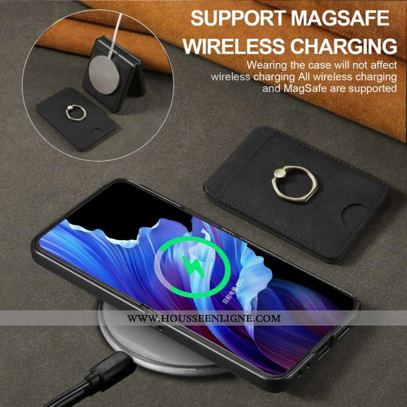 Coque Samsung Galaxy Z Flip 7 FE / Z Flip 6 Magnétique avec porte-cartes détachable