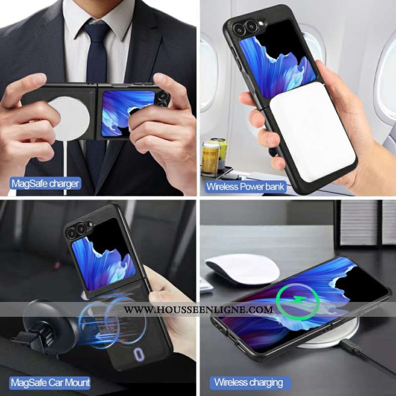 Coque Samsung Galaxy Z Flip 7 FE / Z Flip 6 Magnétique avec porte-cartes détachable