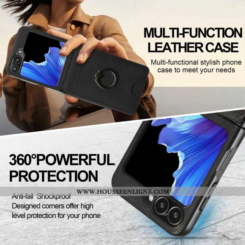 Coque Samsung Galaxy Z Flip 7 FE / Z Flip 6 Magnétique avec porte-cartes détachable