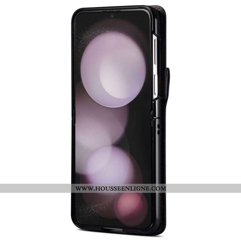 Coque Samsung Galaxy Z Flip 7 FE / Z Flip 6 Matelassée Porte-Cartes et Bandoulière