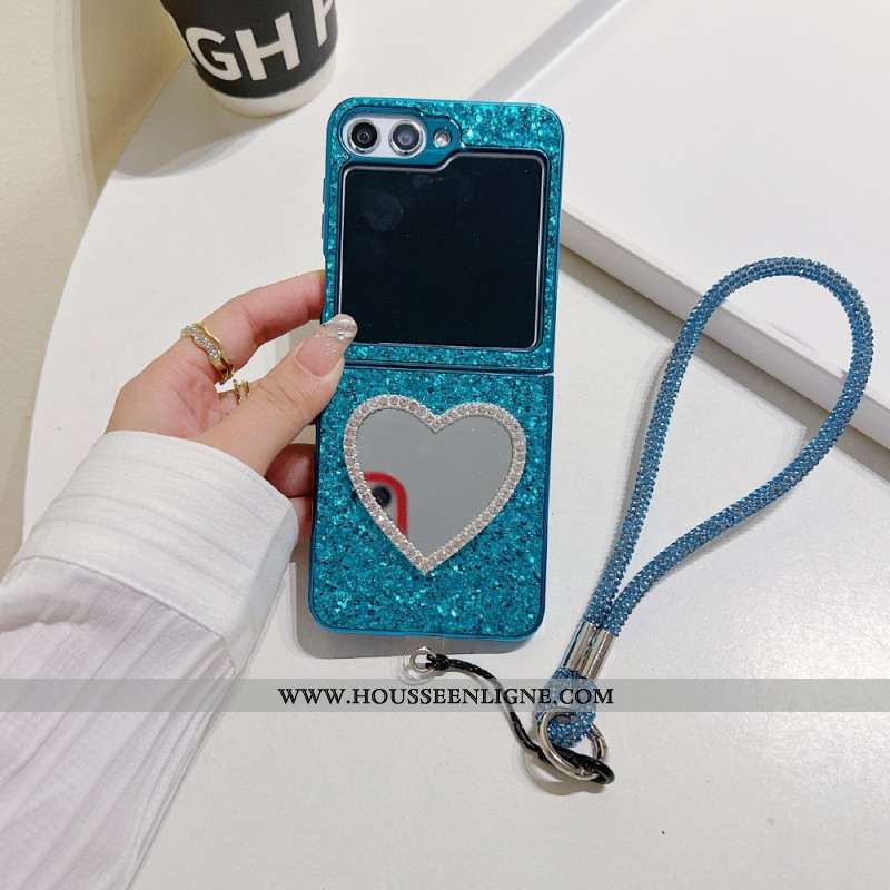 Coque Samsung Galaxy Z Flip 7 FE / Z Flip 6 Miroir et Lanière