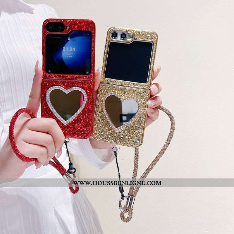 Coque Samsung Galaxy Z Flip 7 FE / Z Flip 6 Miroir et Lanière