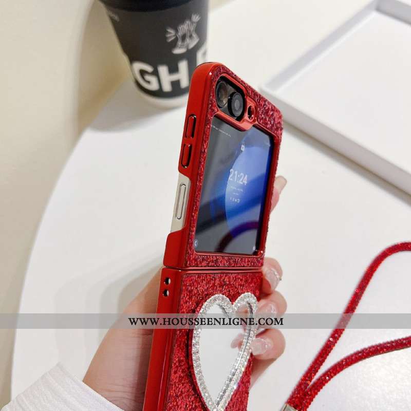 Coque Samsung Galaxy Z Flip 7 FE / Z Flip 6 Miroir et Lanière