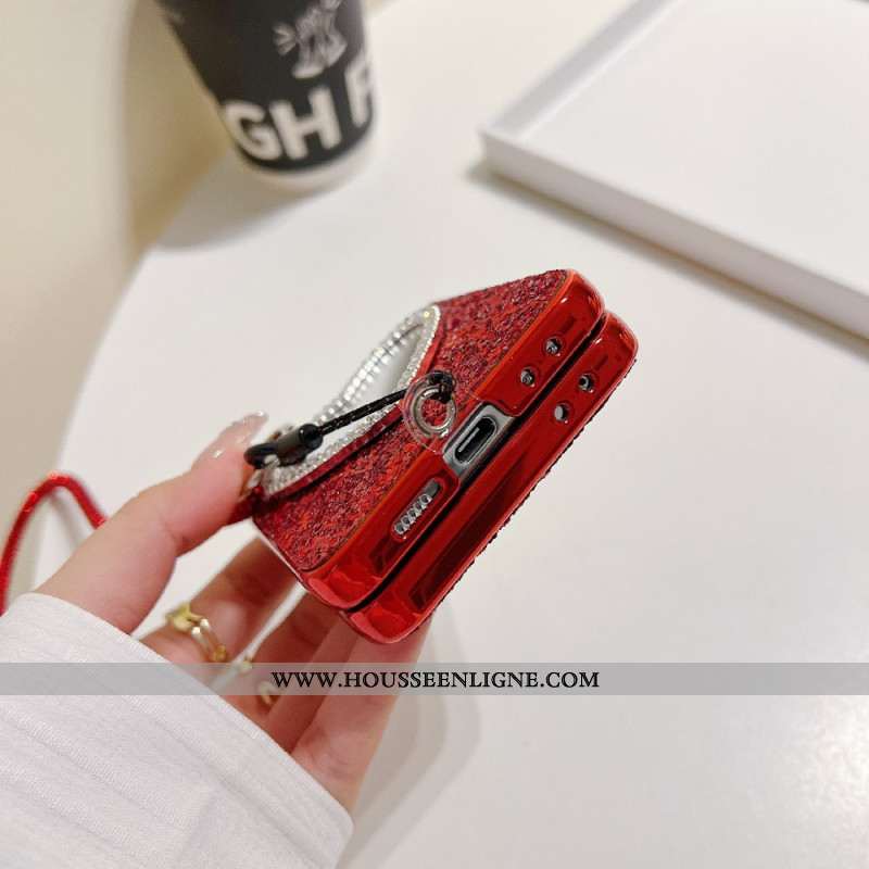 Coque Samsung Galaxy Z Flip 7 FE / Z Flip 6 Miroir et Lanière