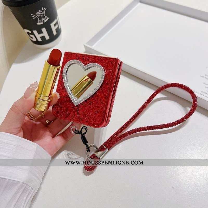 Coque Samsung Galaxy Z Flip 7 FE / Z Flip 6 Miroir et Lanière