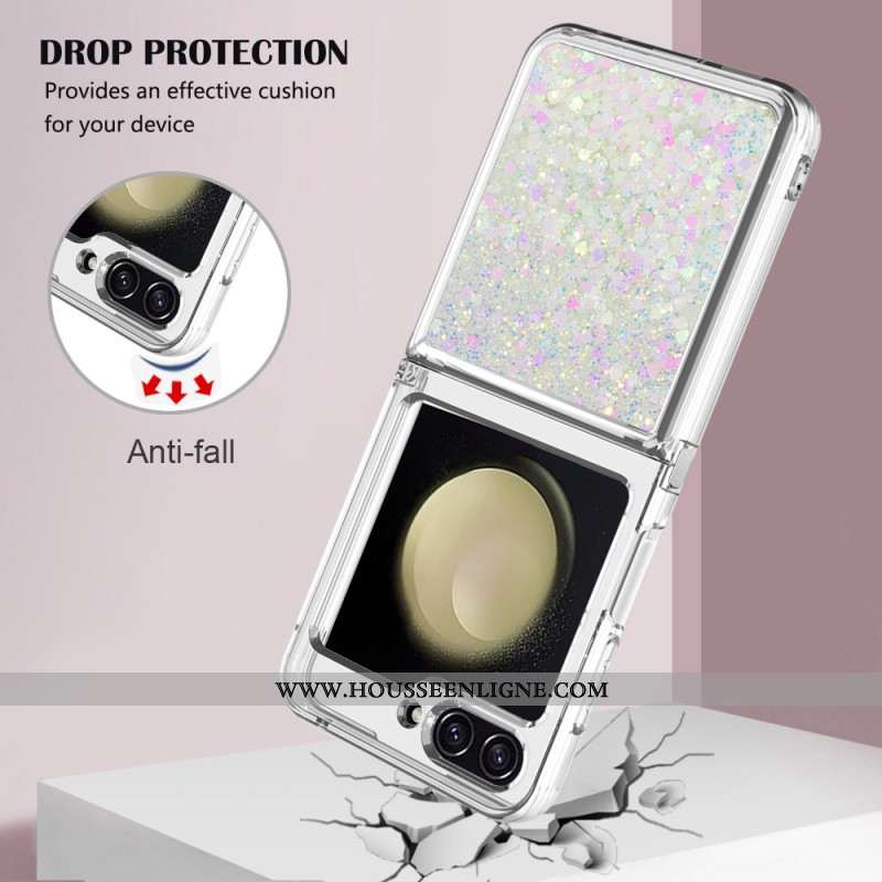 Coque Samsung Galaxy Z Flip 7 FE / Z Flip 6 Paillettes