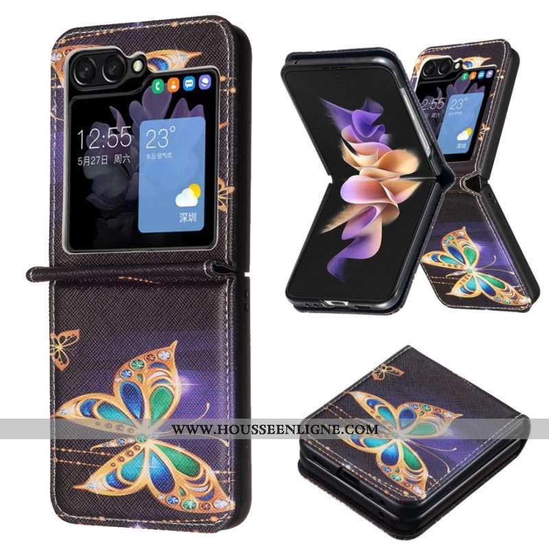 Coque Samsung Galaxy Z Flip 7 FE / Z Flip 6 Papillon Bijoux