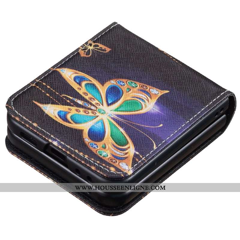 Coque Samsung Galaxy Z Flip 7 FE / Z Flip 6 Papillon Bijoux