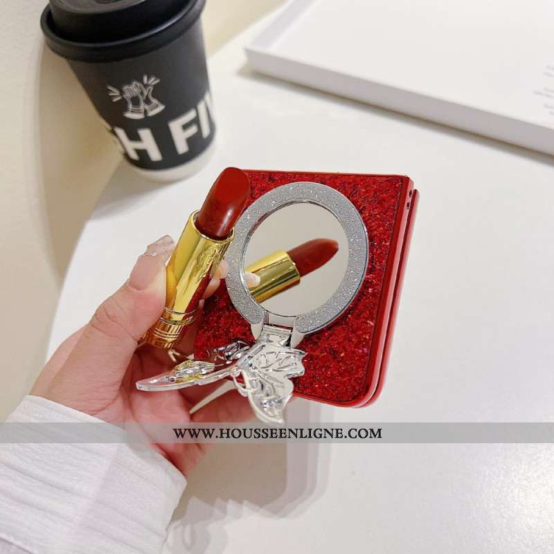 Coque Samsung Galaxy Z Flip 7 FE / Z Flip 6 Papillon-Support Strass