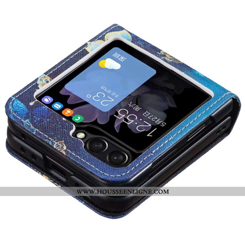 Coque Samsung Galaxy Z Flip 7 FE / Z Flip 6 Papillons dorés