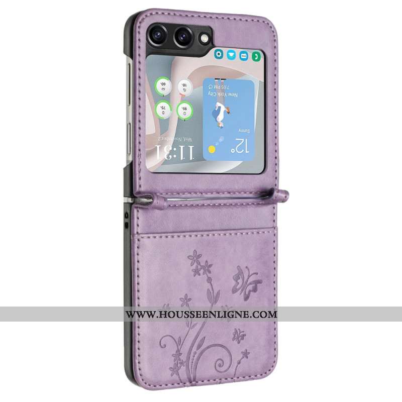 Coque Samsung Galaxy Z Flip 7 FE / Z Flip 6 Papillons et Fleurs
