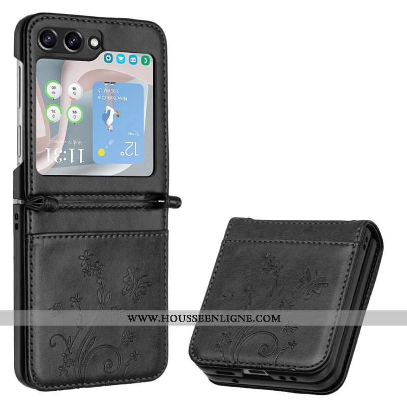 Coque Samsung Galaxy Z Flip 7 FE / Z Flip 6 Papillons et Fleurs