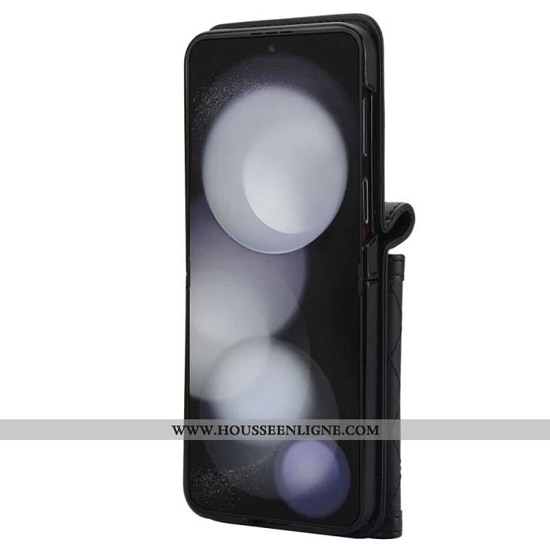 Coque Samsung Galaxy Z Flip 7 FE / Z Flip 6 Porte-Cartes Bandoulière et Lanière