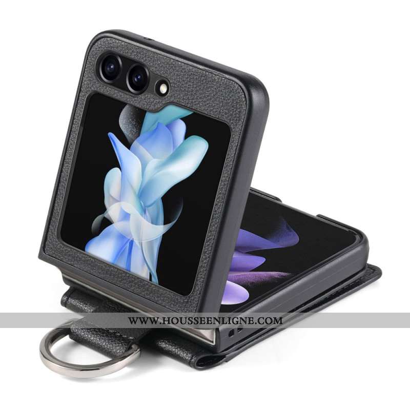 Coque Samsung Galaxy Z Flip 7 FE / Z Flip 6 Porte-Cartes Support et Anneau