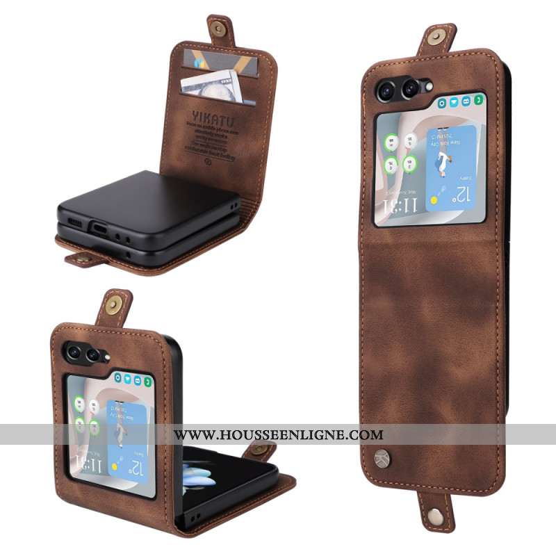 Coque Samsung Galaxy Z Flip 7 FE / Z Flip 6 Porte-Cartes YIKATU