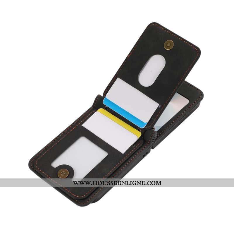 Coque Samsung Galaxy Z Flip 7 FE / Z Flip 6 Porte-Cartes et Bandoulière