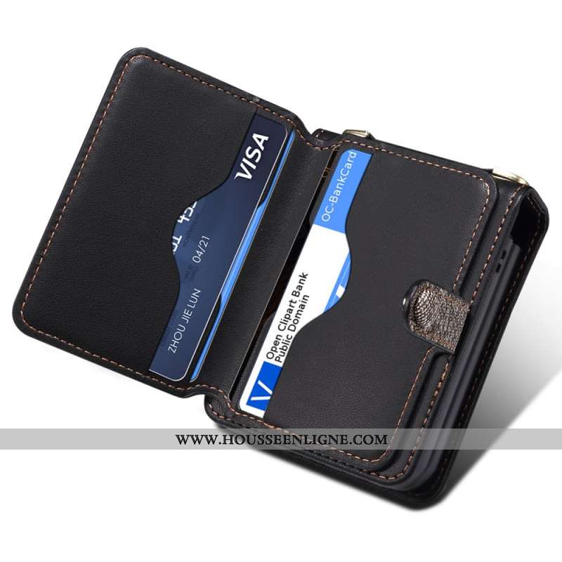 Coque Samsung Galaxy Z Flip 7 FE / Z Flip 6 Porte-Cartes et Lanière