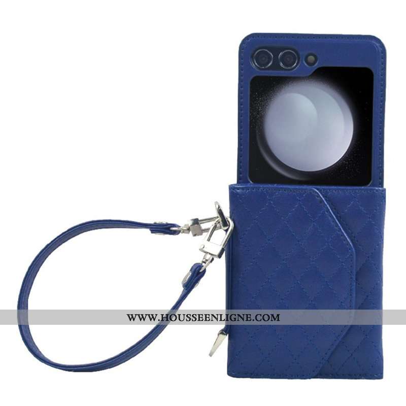 Coque Samsung Galaxy Z Flip 7 FE / Z Flip 6 Porte-Cartes et Sangle