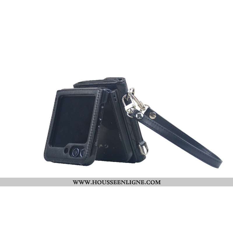 Coque Samsung Galaxy Z Flip 7 FE / Z Flip 6 Porte-Cartes et Sangle