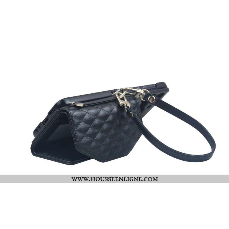 Coque Samsung Galaxy Z Flip 7 FE / Z Flip 6 Porte-Cartes et Sangle