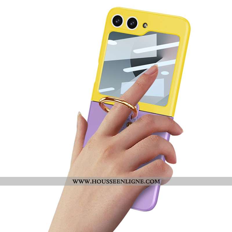 Coque Samsung Galaxy Z Flip 7 FE / Z Flip 6 Protection Magnétique de charnière et Support Bicolore