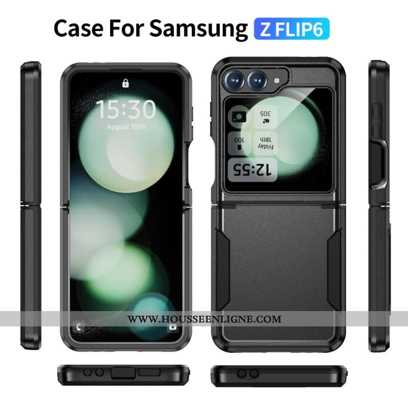 Coque Samsung Galaxy Z Flip 7 FE / Z Flip 6 Robuste Effet Métal