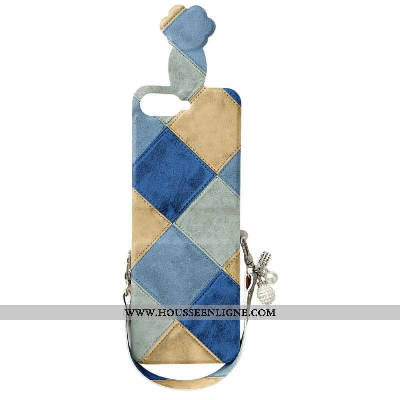 Coque Samsung Galaxy Z Flip 7 FE / Z Flip 6 Rétro avec Fermoir Patte de Chat