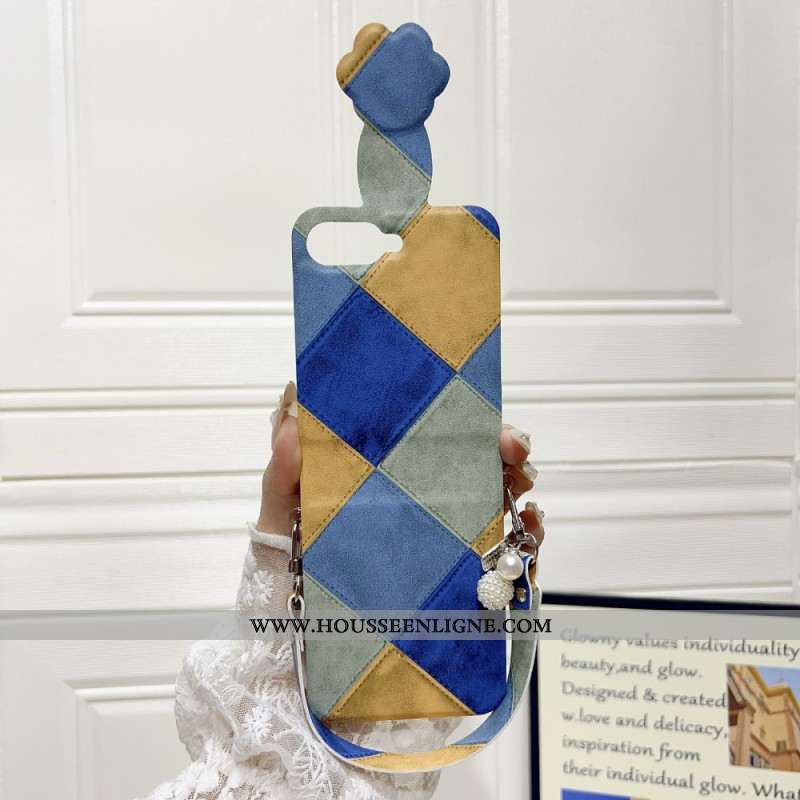 Coque Samsung Galaxy Z Flip 7 FE / Z Flip 6 Rétro avec Fermoir Patte de Chat