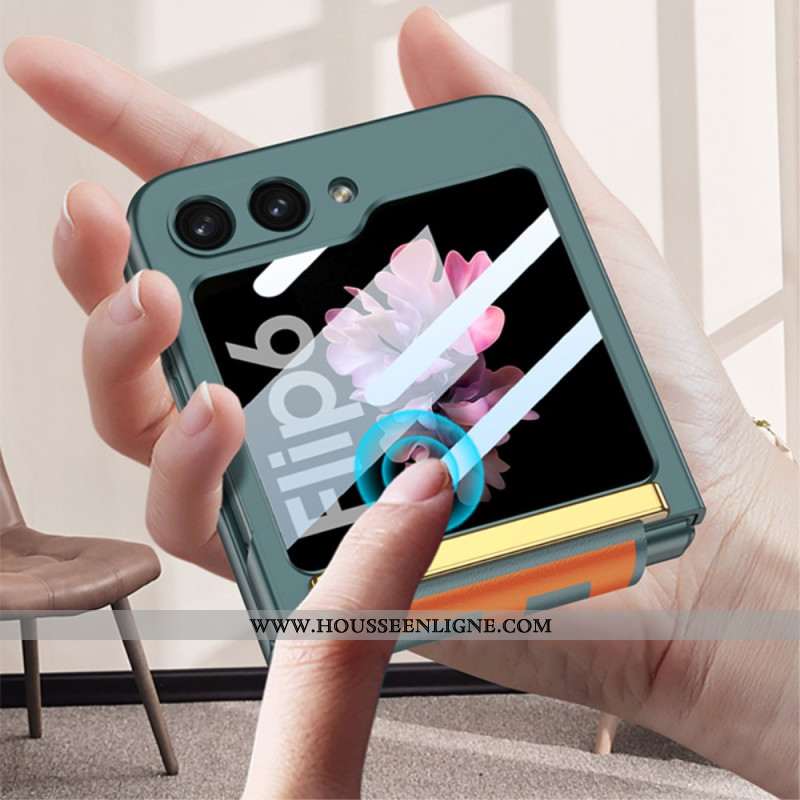 Coque Samsung Galaxy Z Flip 7 FE / Z Flip 6 Sangle et Film de Protection Écran Arrière GKK