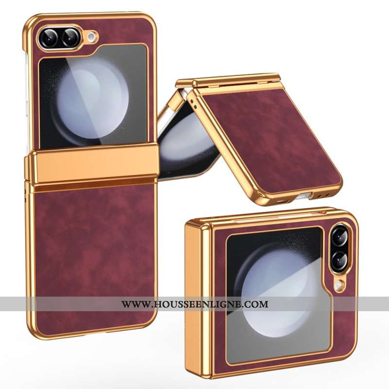 Coque Samsung Galaxy Z Flip 7 FE / Z Flip 6 Simili Cuir