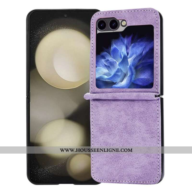 Coque Samsung Galaxy Z Flip 7 FE / Z Flip 6 Simili Cuir