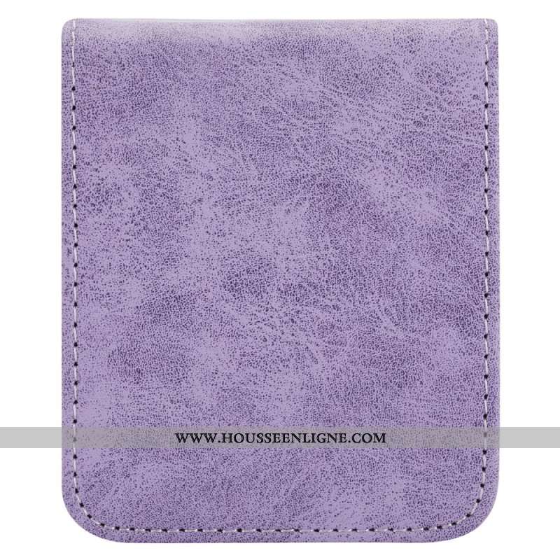 Coque Samsung Galaxy Z Flip 7 FE / Z Flip 6 Simili Cuir