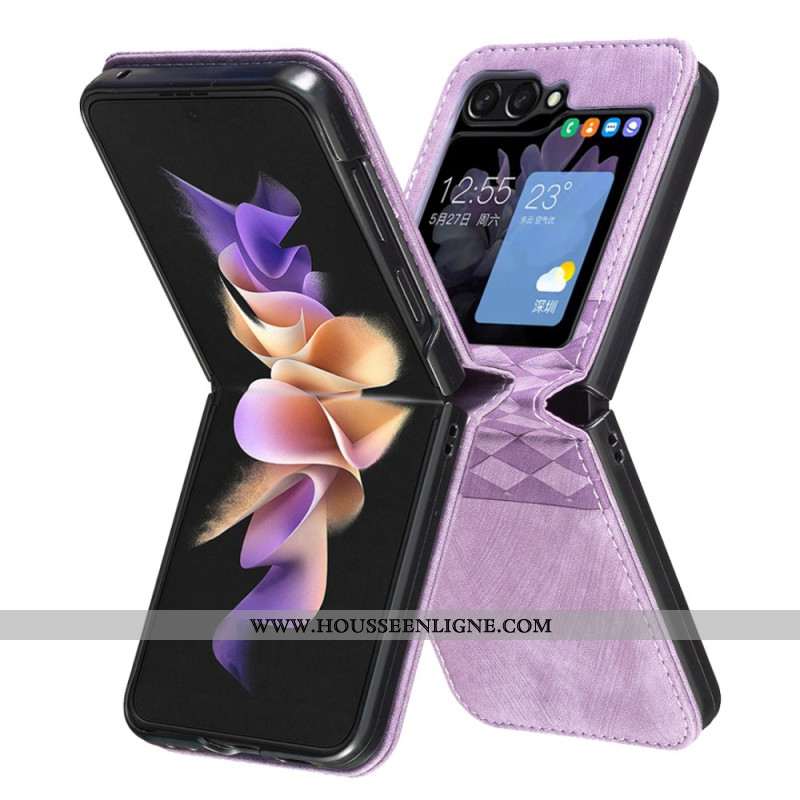 Coque Samsung Galaxy Z Flip 7 FE / Z Flip 6 Simili Cuir Frise
